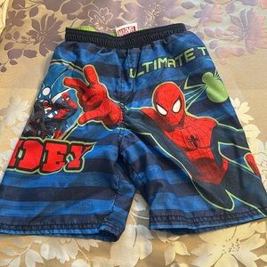 Little Boys Spider-Man Swim Trunks